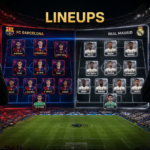 FC Barcelona vs Real Madrid Lineups