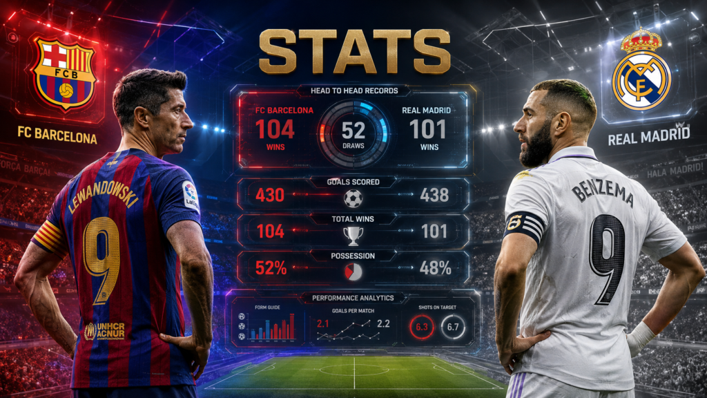 FC Barcelona Vs Real Madrid Stats