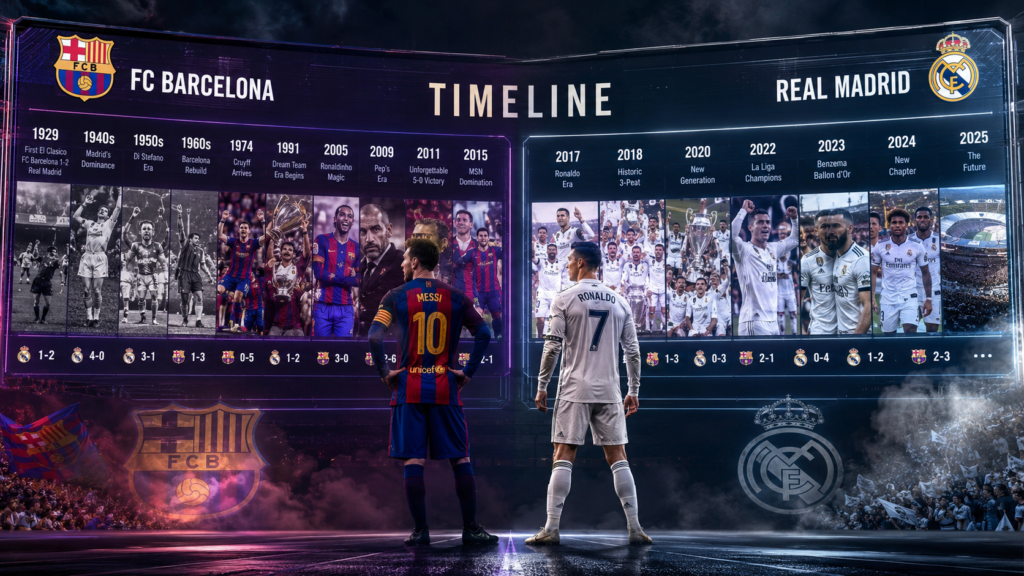 FC Barcelona Vs Real Madrid Timeline