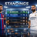 FC Barcelona Vs Real Madrid Standings