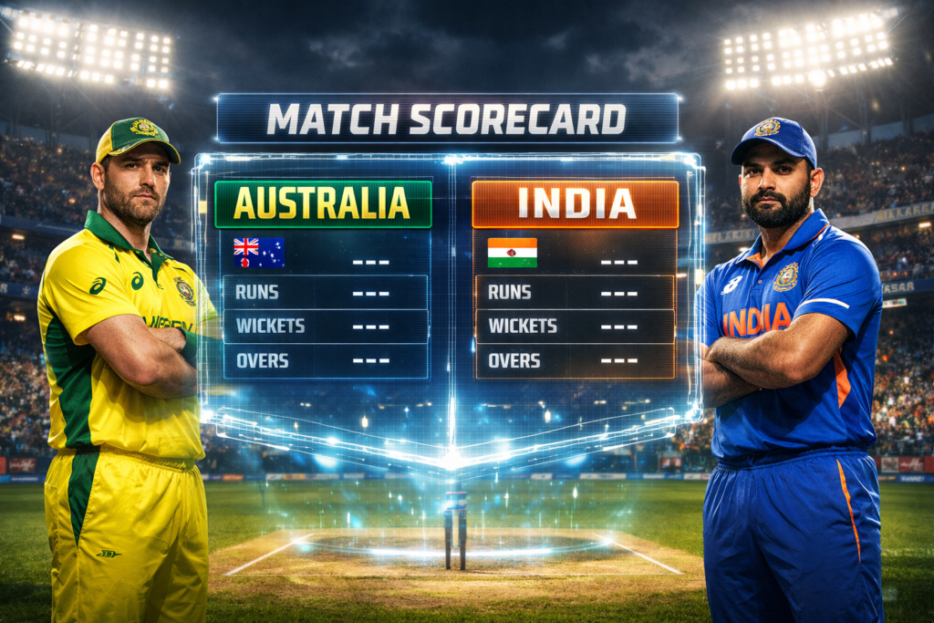 Australian Men's Cricket Team Vs India National Cricket Team Match Scorecard