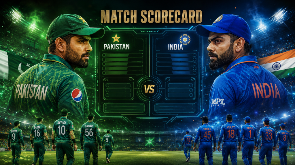 Pakistan National Cricket Team Vs India National Cricket Team Match Scorecard