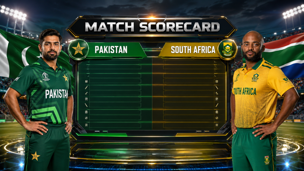 Pakistan National Cricket Team Vs South Africa National Cricket Team Match Scorecard