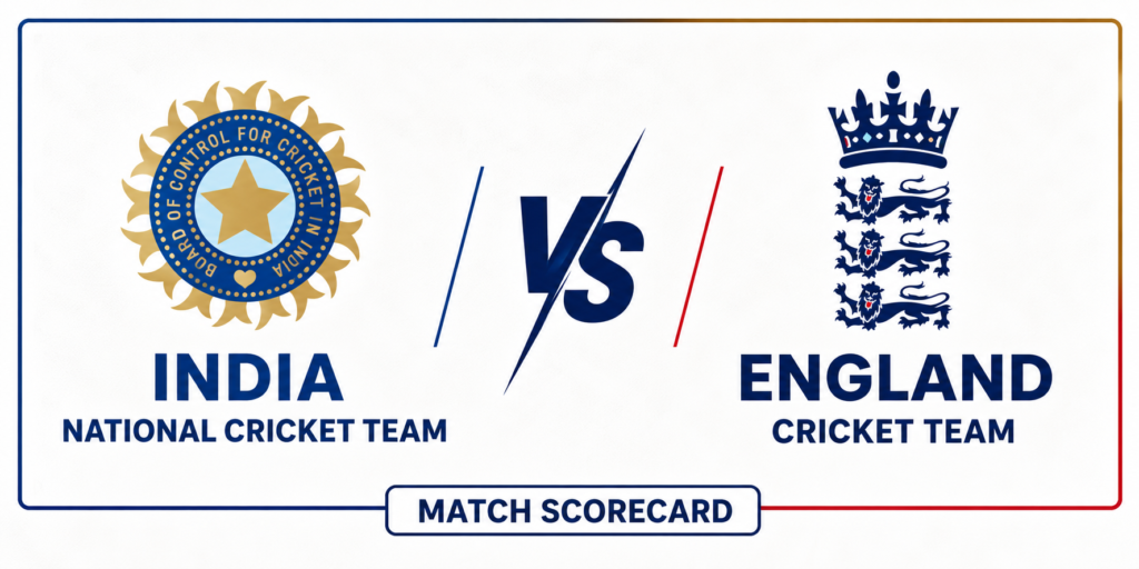 India National Cricket Team Vs England Cricket Team Match Scorecard