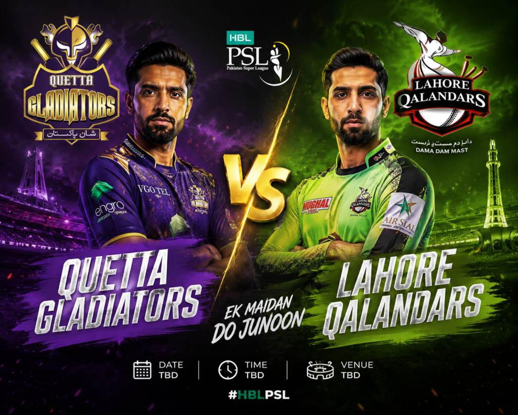 Quetta Gladiators Vs Lahore Qalandars Match Scorecard